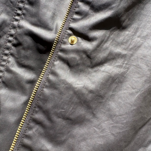 H&M Black waxed cotton Trench Coat - Picture 7 of 9